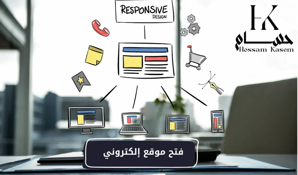 فتح موقع الكتروني